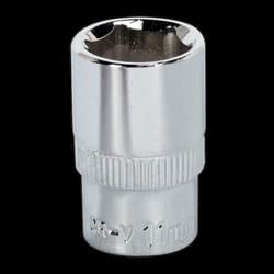 WallDrive&#174; Socket 11mm 1/4&quot;Sq Drive Fully Polished