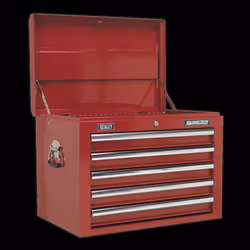 Topchest 5 Drawer with Ball-Bearing Slides - Red