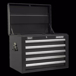 Topchest 5 Drawer with Ball-Bearing Slides - Black