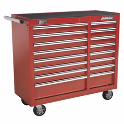 Sealey Ap41169 Rollcab 16 Drawer With Ball Bearing Runners Heavy-Duty - Red