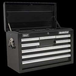 Topchest 8 Drawer with Ball-Bearing Slides - Black