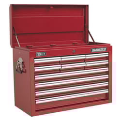 Sealey Ap33109 Topchest 10 Drawer With Ball Bearing Runners - Red