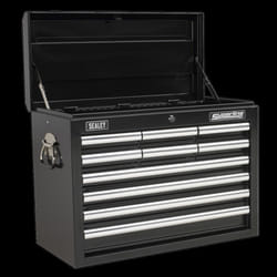 Topchest 10 Drawer with Ball-Bearing Slides - Black