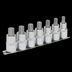 Ribe Socket Bit Set 7pc 1/2&quot;Sq Drive 55mm