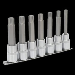 Ribe Socket Bit Set 7pc 1/2&quot;Sq Drive 100mm