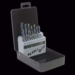 HSS Drill Bit Set 19pc Edge Ground Metric DIN 338