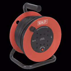 Cable Reel 25m 4 x 230V 2.5mm² Heavy-Duty Thermal Trip