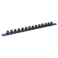 Sealey Sr1214 Socket Retaining Rail With 14 Clips Aluminium 1/2 Sq Drive