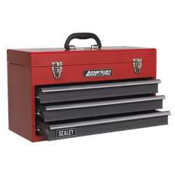 Sealey Ap9243Bb Tool Chest 3 Drawer Portable With Ball Bearing Runners Red/Grey