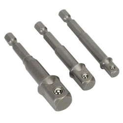 SEALEY AK4929 Square Adapter Bit Set 6.3 (1/4"), 10 (3/8"), 12.5 (1/2") 3 1/4 75, 65 (x2) Chrome Vanadium Steel