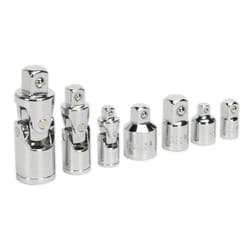 Sealey Ak2737 Universal Joint And Socket Adaptor Set 7Pc 1/4 3/8 And 1/2Sq Drive