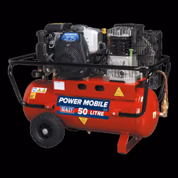 Air Compressor 50L Belt Drive Petrol Engine 4hp