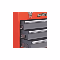 Portable Tool Chest 3 Drawer with Ball-Bearing Slides - Red/Grey & 93pc Tool Kit
