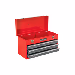 Portable Tool Chest 3 Drawer with Ball-Bearing Slides - Red/Grey & 93pc Tool Kit - Additional view 5
