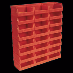 Plastic Storage Bin 105 x 85 x 55mm - Red Pack of 24