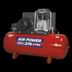 Air Compressor 270L Belt Drive 7.5hp 3ph 2-Stage with Cast Cylinders
