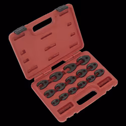 Crow's Foot Spanner Set 15pc 3/8"Sq Drive Metric