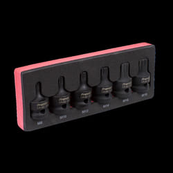 Impact Spline Socket Bit Set 6pc 1/2&quot;Sq Drive