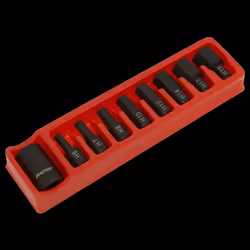 Impact Hex Bit & Holder Set 9pc 1/2"Sq Drive