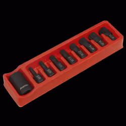 Impact Spline Bit & Holder Set 9pc 1/2"Sq Drive