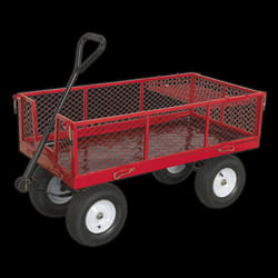 Platform Truck with Sides Pneumatic Tyres 450kg Capacity