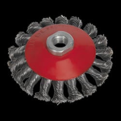 Conical Wire Brush &#216;100mm M10 x 1.5mm