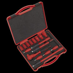 Insulated Socket Set 16pc 3/8&quot;Sq Drive 6pt WallDrive&#174; VDE Approved