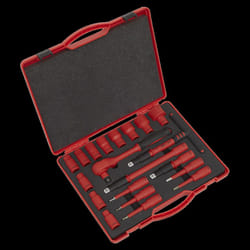 Insulated Socket Set 20pc 1/2&quot;Sq Drive WallDrive&#174; VDE Approved