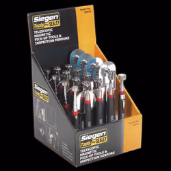 Telescopic Magnetic Pick-Up Tools & Inspection Mirrors - Display Box of 20