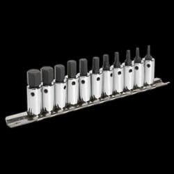Hex Socket Bit Set 11pc 1/4&quot;Sq Drive Metric