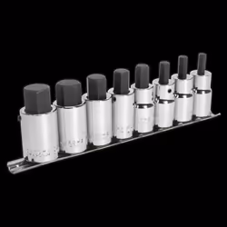 Hex Socket Bit Set 8pc 1/2&quot;Sq Drive Metric