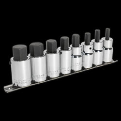 Hex Socket Bit Set 8pc 1/2&quot;Sq Drive Metric
