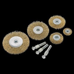 Crimped Wire Brush Set 8pc Brassed
