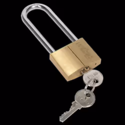 Brass Body Padlock with Brass Cylinder Long Shackle 40mm