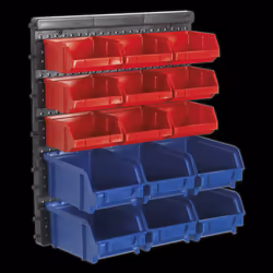 Bin Storage System Wall Mounting 15 Bins