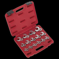 Crow&#39;s Foot Open-End Spanner Set 15pc 3/8&quot;Sq Drive Metric