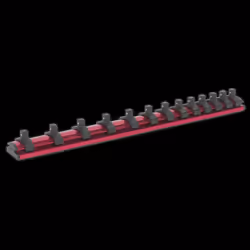 Socket Retaining Rail Magnetic 1/4&quot;Sq Drive 13 Clips