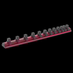 Socket Retaining Rail Magnetic 3/8&quot;Sq Drive 12 Clips