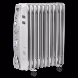 Oil Filled Radiator 2500W/230V 11-Element with Timer