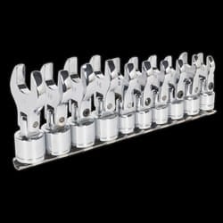 Flexible Crow&#39;s Foot Open-End Spanner Set 10pc 3/8&quot;Sq Drive Metric