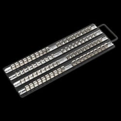Socket Rail Tray Black 1/4&quot;, 3/8&quot; & 1/2&quot;Sq Drive