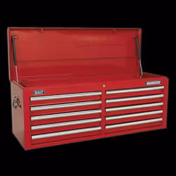 Topchest 10 Drawer with Ball-Bearing Slides - Red