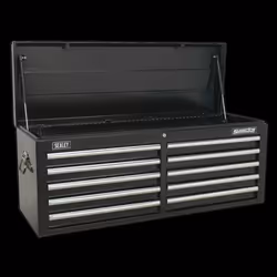 Topchest 10 Drawer with Ball-Bearing Slides - Black