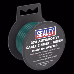 Automotive Cable Thick Wall 27A 2.5m Green