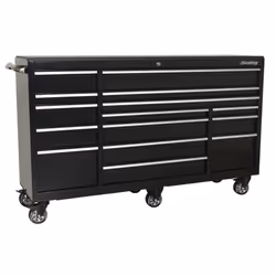 Sealey Premier™ Heavy-Duty Extra-Wide Rollcab 15 Drawer 1845mm - Black PTB183015