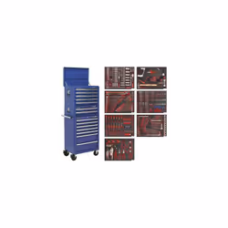 Sealey TBTPCOMBO5 Tool Chest 14 Drawer with Bearings Blue & 446pc Tool Kit