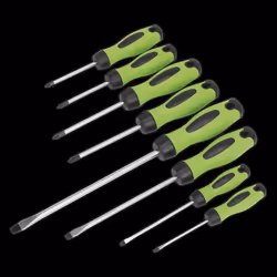 Screwdriver Set 8pc Hi-Vis Green