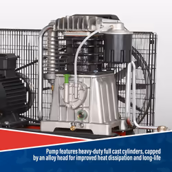 Sealey 500L Belt Drive Air Compressor with Cast Cylinders 7.5hp 3ph 2-Stage SAC55075B