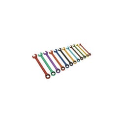 Sealey S01075 Ratchet Combination Spanner Set 12pc Multi-Coloured Metric