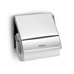 Brabantia Renew Toilet Roll Holder (Matt Steel) Left & Right Handed Use  Drill/No-Drill Install  Rust-Free Bathroom Paper Dispenser